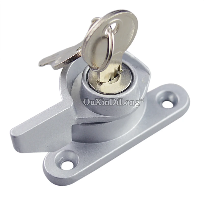 10PCS Sliding Window Locks Aluminium Plastic Steel Anti-theft Window Lock+Keys Protect Baby Open Window Safety Lock Keys Alike