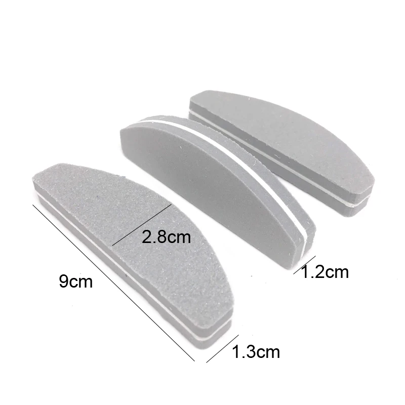 20 Pcs/lot Grey Sanding Nail File Block Unhas Posticas Lime Unghie 100/180 Sponge Files Polisher Buffer Manicure Set Salon Tool