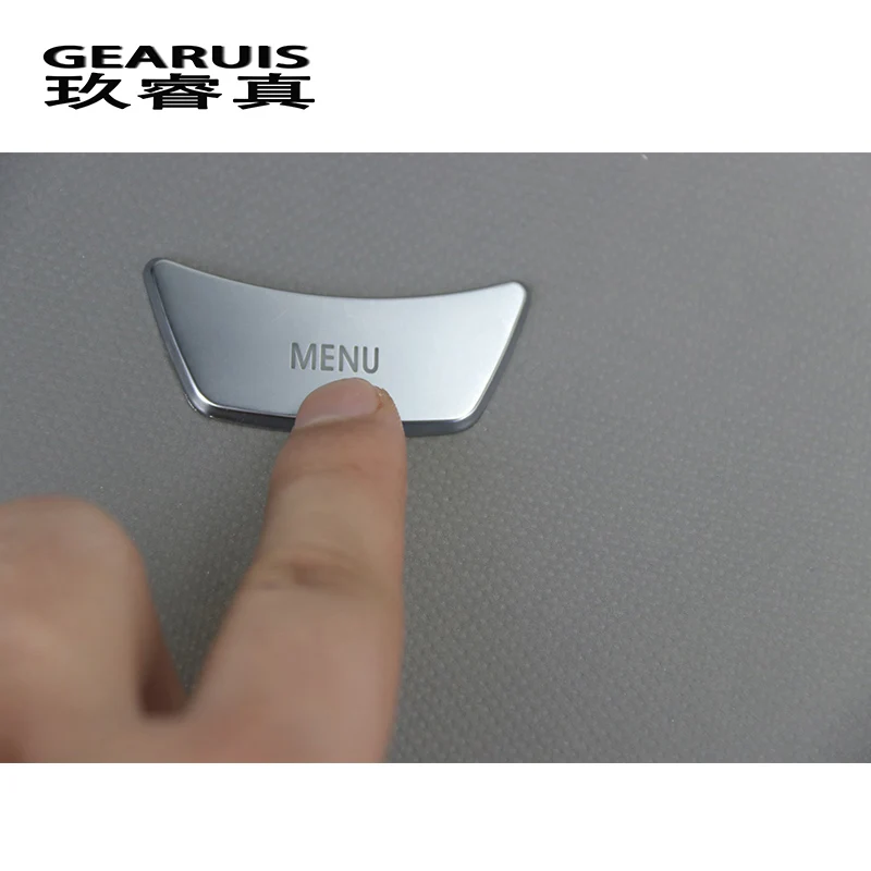 Car styling Interior multimedia control MENU button Trim Sticker cover for BMW e60 E90 3 5 series X5 X6 E70 E71 auto Accessories