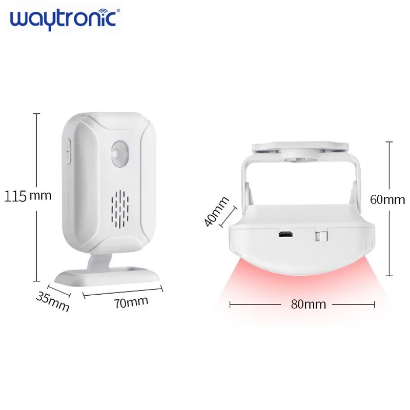 Imagem -06 - Motion Sensor Campainha para Entrada de Negócios Bem-vindo Campainha Bem-vindo Buzzer Monitor Detectar Alarme Exposição Bell