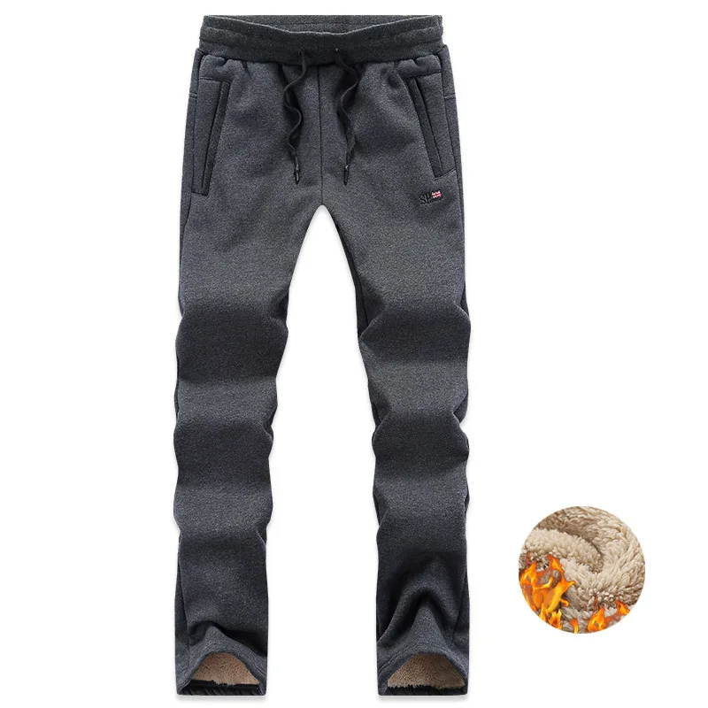 Plus size L-8XL Winter pants sweatpants men joggers thicken lambskin velvet mens trousers warm casual cotton straight pants