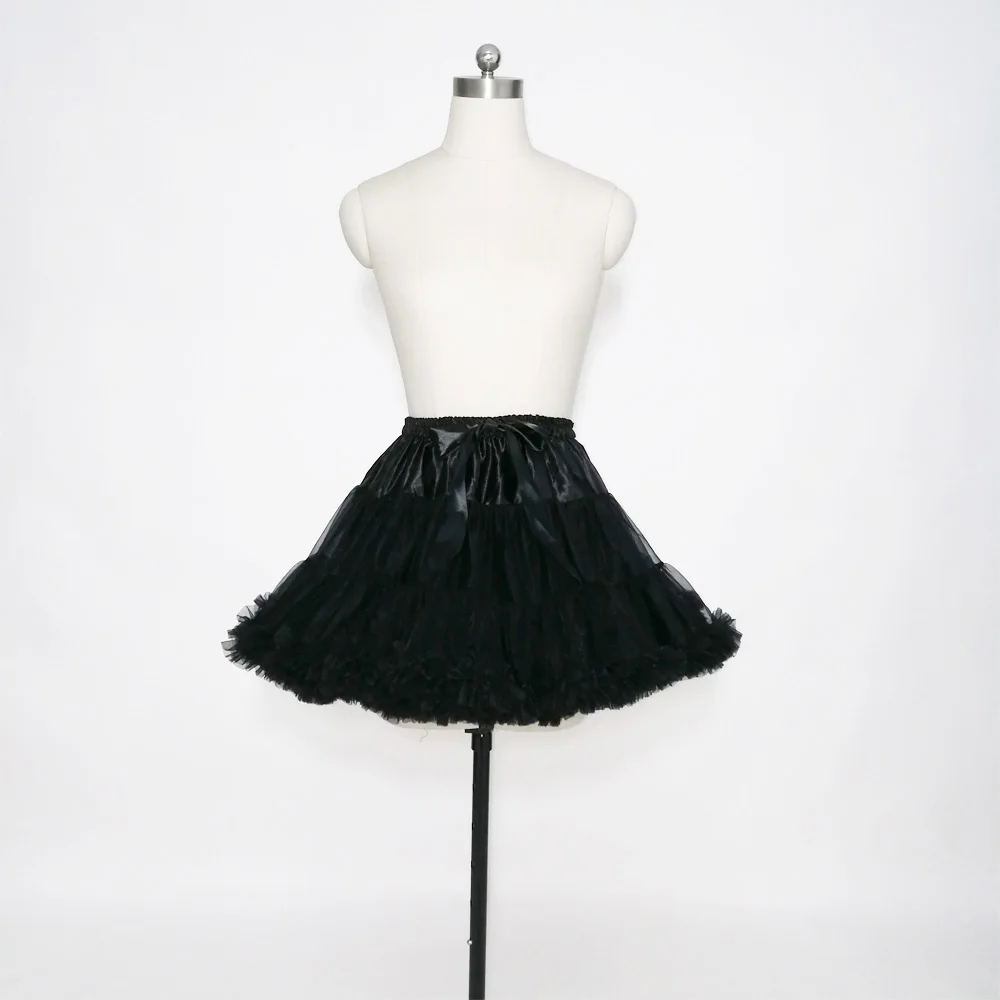 E jue shung vestido curto petticoat cosplay vestido de baile underskirt balanço lolita petticoat ballet tutu saia rockabilly crinoline