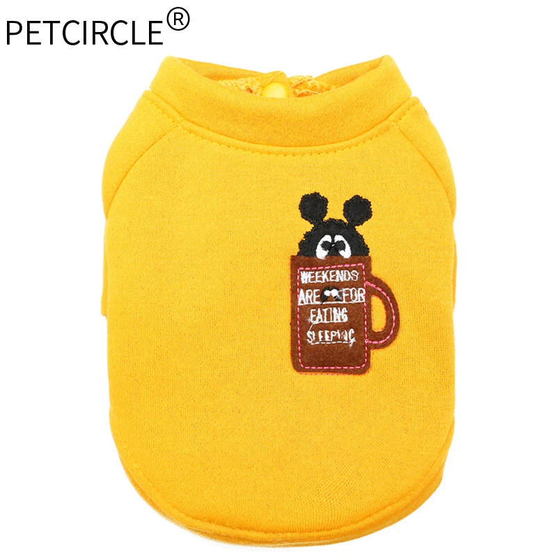 PETCIRCLE Pet Clothes Teddy French Bulldog Chihuahua Autumn Winter Cat Clothes Puppy Dog Clothes Antenna Elf Round Neck Shirt