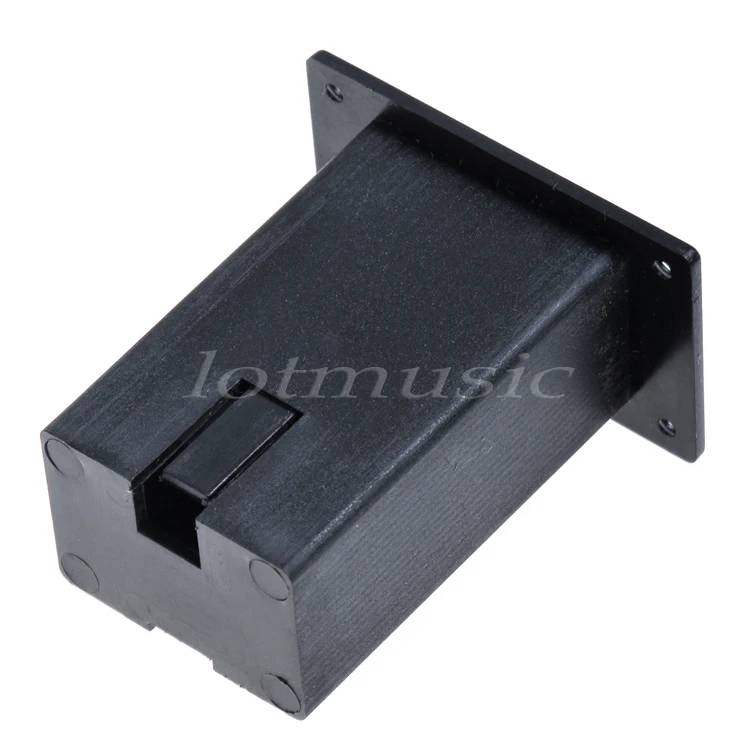 50Pcs Black 9V Battery Holder/Case/Box Active Pickup Compartment Square ABS Cover Case For Guitar Bass Replacement