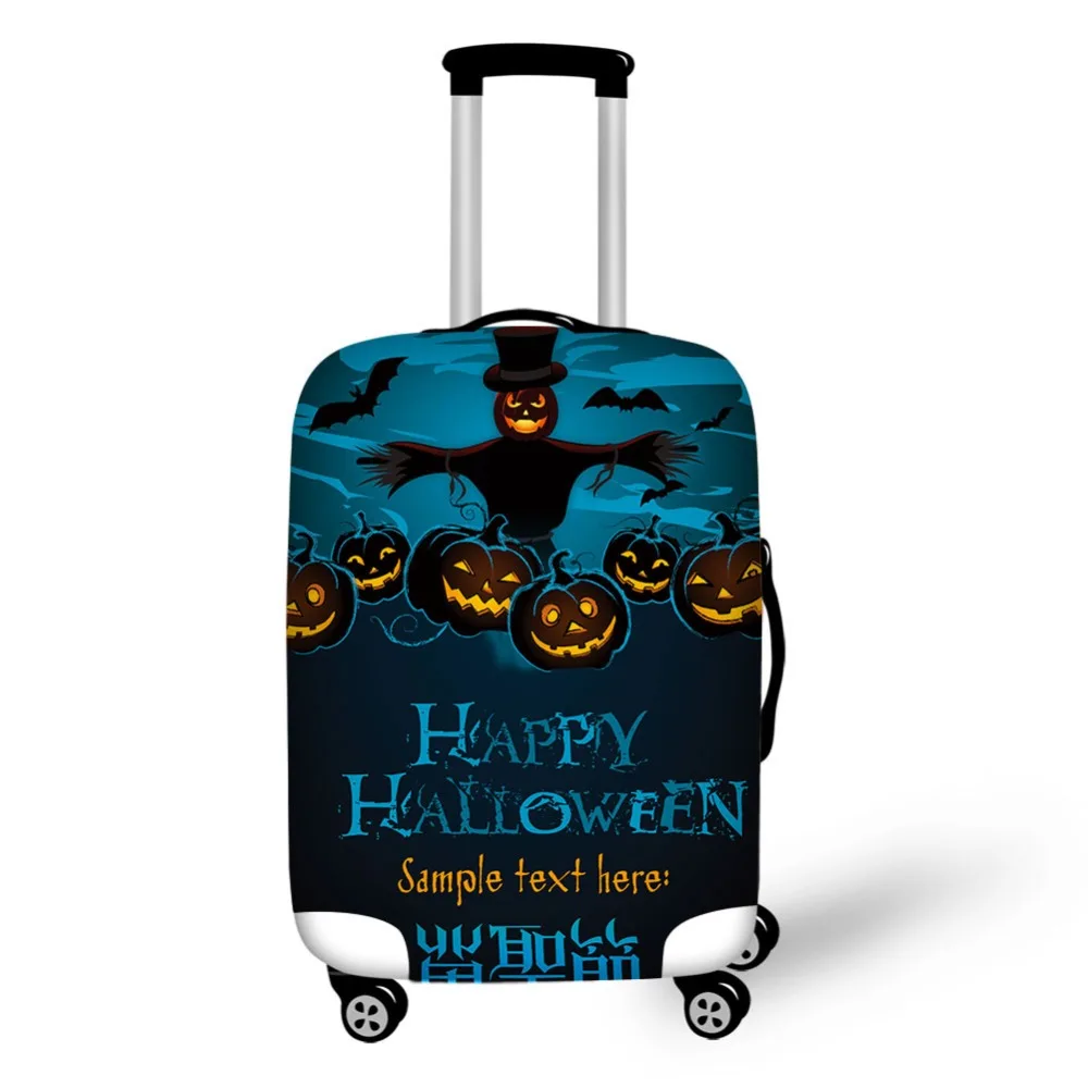 happy Halloween design luggage protective cover stretchable luggage cover suitable for 18-30 inch trolley case