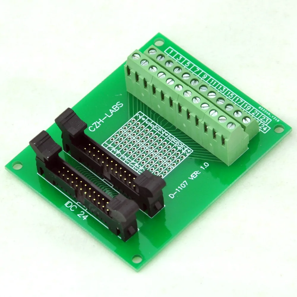 

IDC-24 2x12pins 2.0mm Dual Male Header Breakout Board, Screw Terminal Connector.