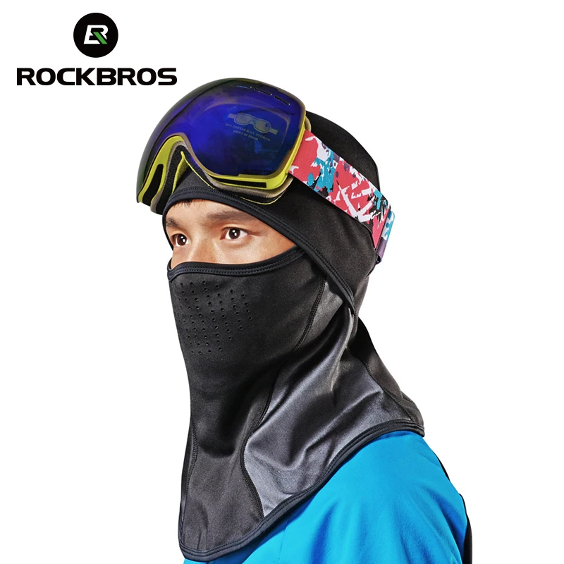 ROCKBROS bicicletta passamontagna maschera da sci berretto invernale da uomo sciarpa termica in pile scudo Outdoor moto bici ciclismo maschera per