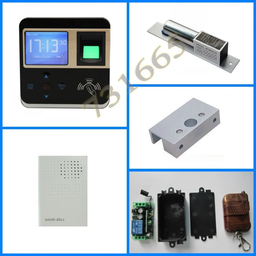 

M-F211 fingerprint Access Control + Electric mortise lock + Door clip + Door bell+Remote controller