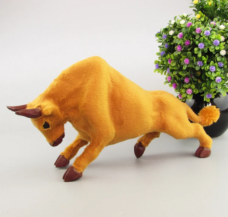 

Simulation cattle polyethylene&furs cattle model funny gift about 31cmx9cmx16cm