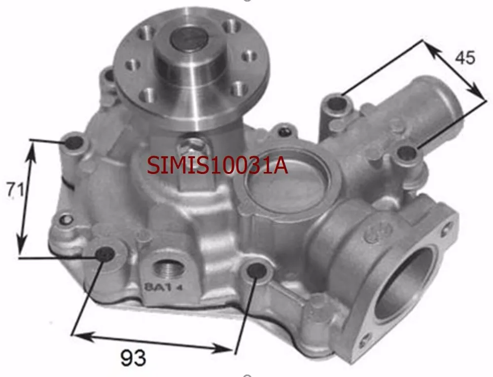 

excavator spare parts 8-97254-148-1 water pump for 4LB1T E55 EX55