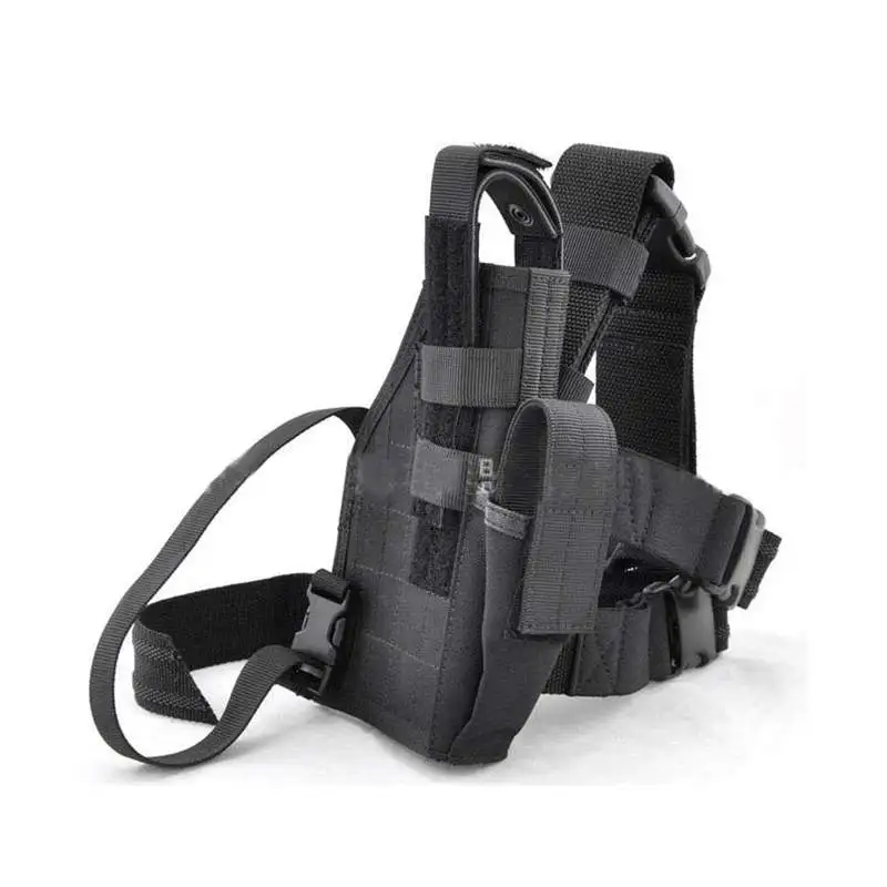 Imagem -02 - Arma Ajustável Tactical Puttee Coxa Perna Pistola à Prova Impermeável Água 9044 Arma Coldre Preto Caça ao ar Livre Perna Coldre Alta Qualidade Case de