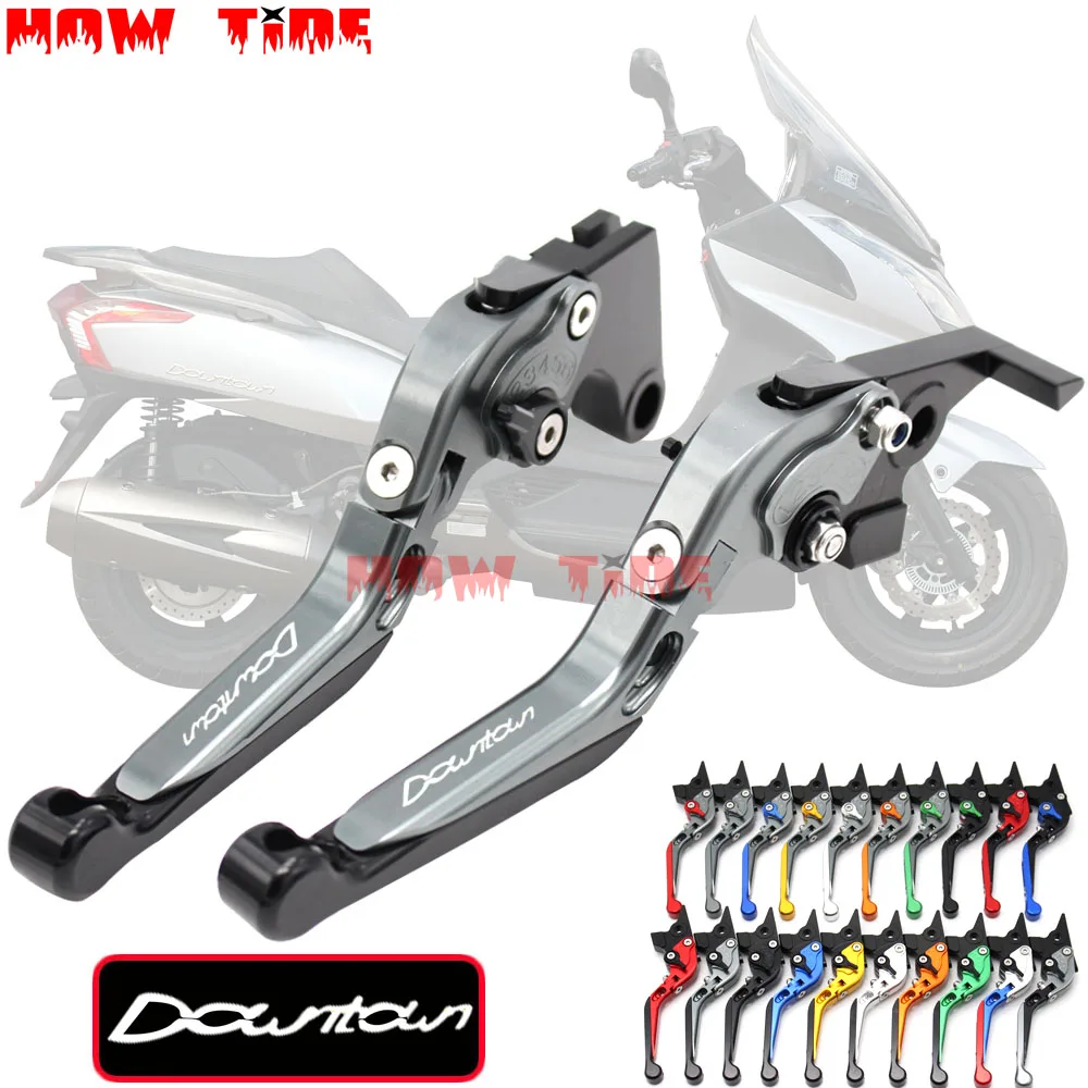 CNC motorcycle brake adjustable folding telescopic clutch brake lever set for KYMCO DOWNTOWN 300 DOWNTOWN300 2018