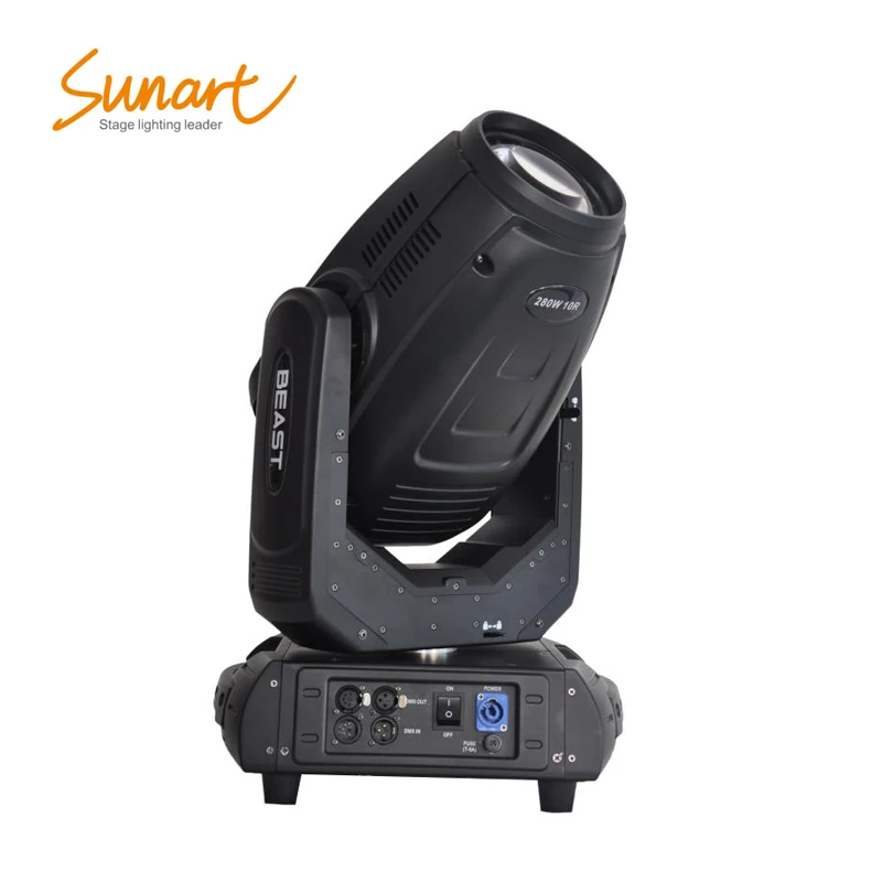 SUNART 10R 280W Beam Spot Wash 3 in 1 Moving Head Stage Effect Light For Dj Disco Dmx Music Sound  Control Lamp BSW Fixture