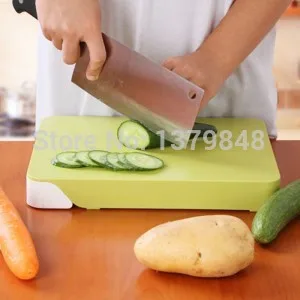 Double kitchen cutting board Creative plastic chopping board Multi-function cutting board