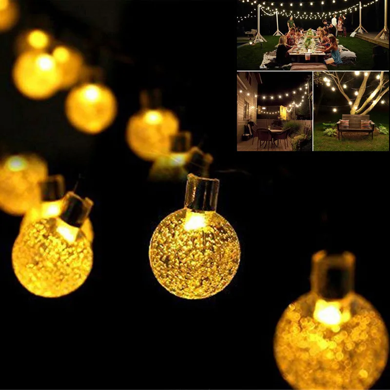 Solar Lights for Garden Decoration Bulb Waterproof 20LED 5M 2Modes Solar Fairy String Lights Garden Party Christmas Tree lights