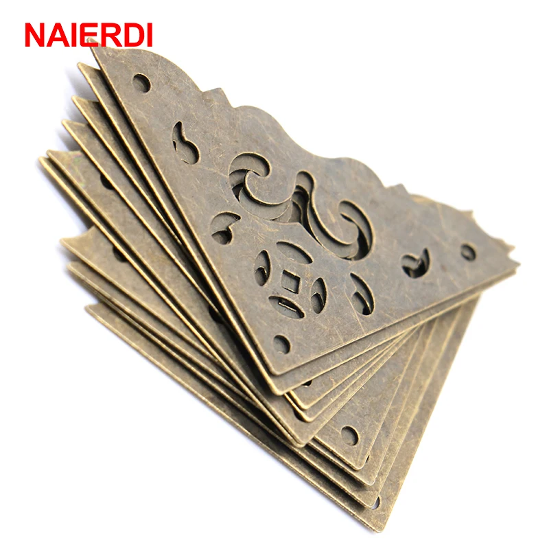 30PCS NAIERDI Schmuckschatulle Eckenschutz Bronze Dekorative Eckhalterung Antiker Buchrahmen Zubehör Möbelbeschläge