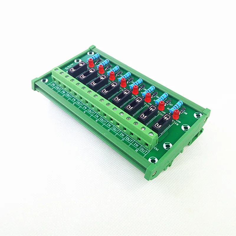 DIN Rail Mount 8 Position Fuse Module Board Automotive Fuse Holder Module Board.