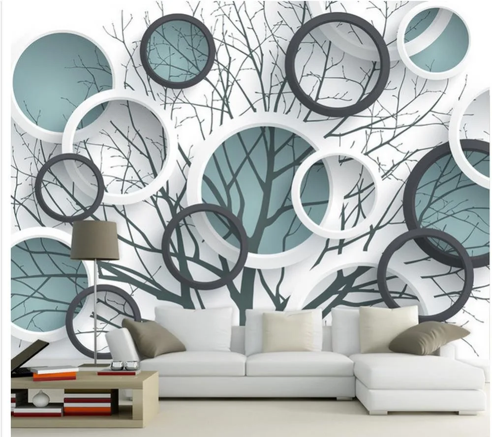 

3d wallpaper for room Round abstract tree TV background wallpaper large mural wall 3d wallpaper