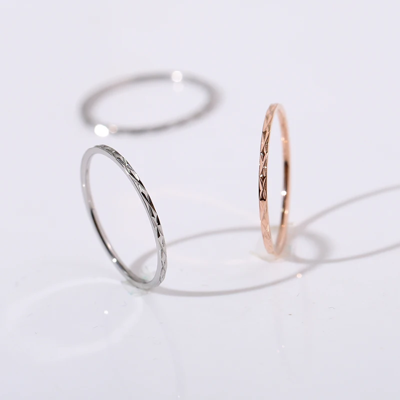 YUN RUO 2019 Couple Tail Ring Modern Simplify Rose Gold Color Lady's Birthday Gift Woman Fashion Titanium Steel Jewelry Not Fade