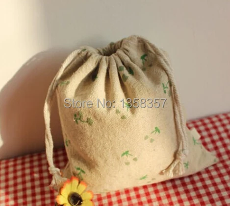 100pcs/lot wholesale jute/linen/flax drawstring gift bags for cosmetic/beans/phone packaging,Size be customized,Various colors