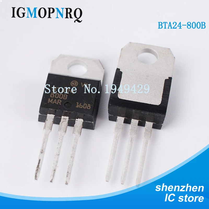 10PCS/lot BTA24-800B TO-220 BTA24-800 BTA24 Triac 25 AMP 800 VOL New