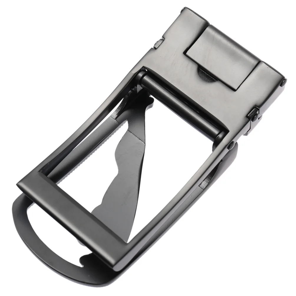 Fivela automática masculina, cinto com placas de 3.5cm de comprimento