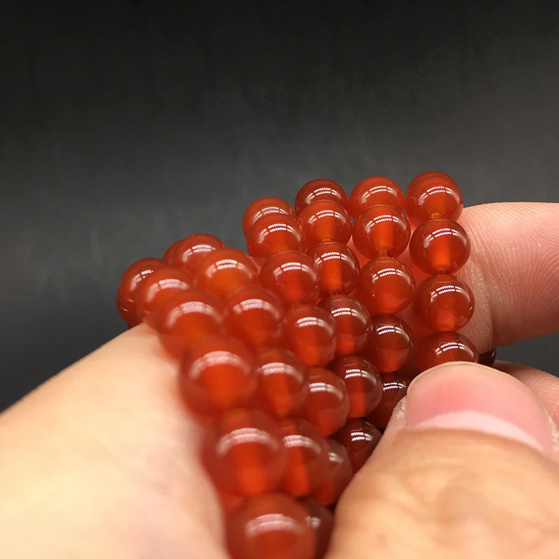 3/4/6/8/10/12mm TOP Quality Red Agates Stone Beads Round Carnelian Loose Beads for DIY Bracelet Necklace Jewelry Making