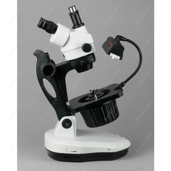 Zoom Microscope--AmScope Supplies 3.5X-90X Advanced Jewel Gem Microscope + 3MP Camera