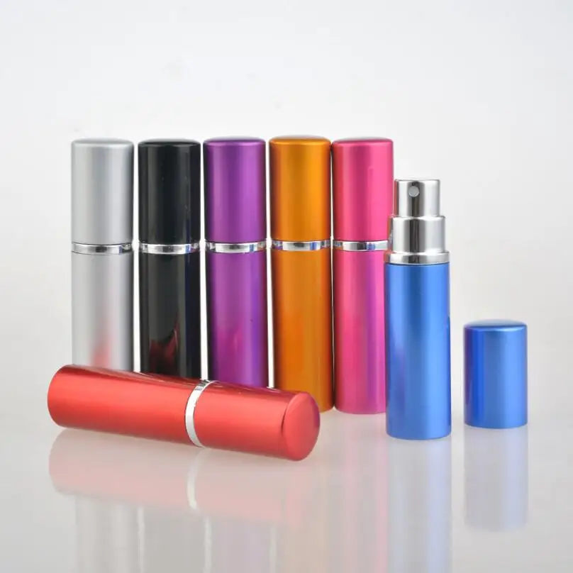 

5ml Smooth Colorful Aluminum Perfume Bottle Mini Portable Refillable Perfume Atomizer Bottle Wholesale