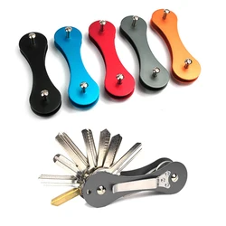 Smart Key Holder Compact Keychain Gadget Pocket Key Organizer Key Ring Clip Carabiner Folder EDC Tool Container For 2 to 15 Keys