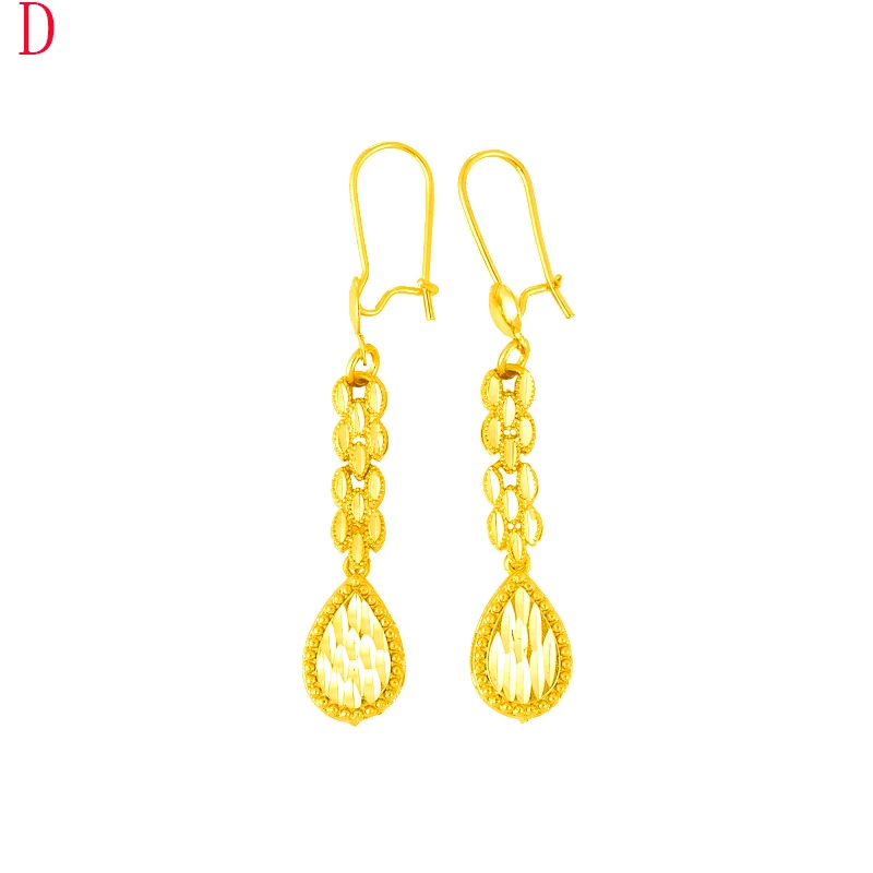 Gold Color F  Heart Love Jewelry Ethiopian Earrings for Women/Girl  Arab African Eritrea Habesha Gifts