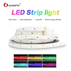 Fita de luz led rgb com lâmpada embutida, rgb ww/cw, dc24v, 5m, ip65, à prova d'água, ip20, não é à prova d'água, smd 5050, smd 2835