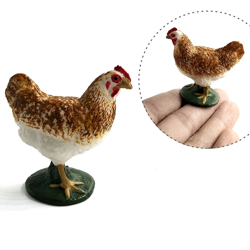 Simulation Swan Chicken Hens Duck Goose Geese Farm animal model figurines toy miniature garden home decoration accessories Decor