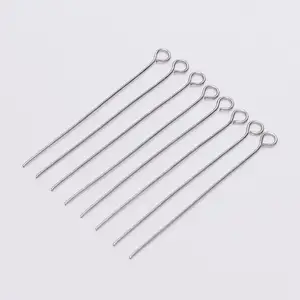 100pcs 스테인리스 스틸 눈 헤드 핀 보석 제작을위한 금속 아이 핀 DIY 귀걸이 펜던트 보석 핀 용품 12 최고의 판매 케이트 스페이드 목걸이 -110