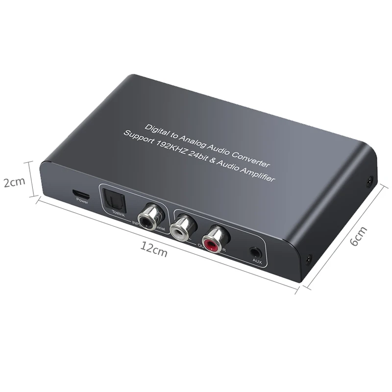 Neoteck Dac Digitale Ad Analogico Convertitore Audio con Controllo Del Volume di Controllo a Distanza con Cavo Ottico Toslink Coassiale Rca 3.5mm