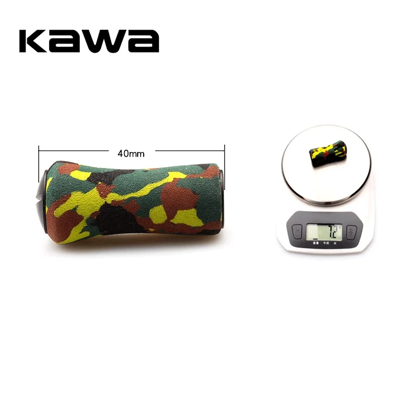 Kawa 1pc Fishing Reel Handle Knob Materials Camouflage EVA Lighte For Daiw/Shim Reel DIY Handle Accessory Include 2pcs Bearings