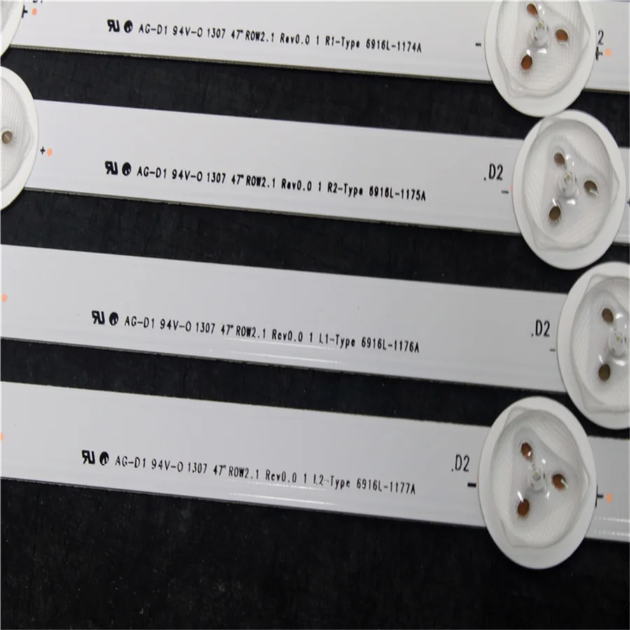 100%new 12piece/lot  940mm For Skyworth 47E5ERS 47LN519C LED Light Strips 6916L-1174A/1175A/1176A/1177A