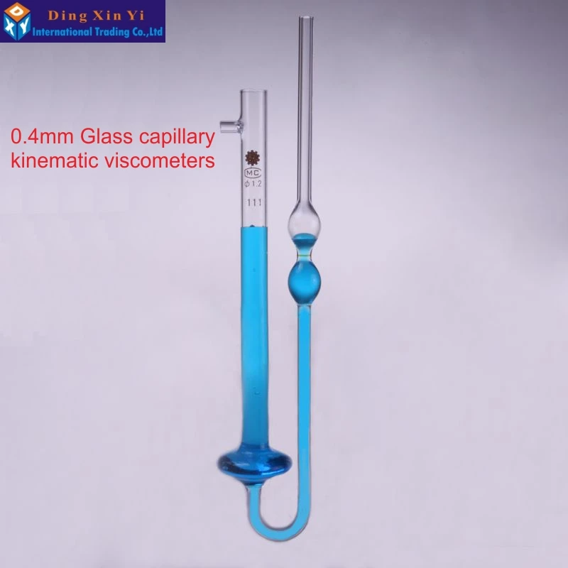 0.4mm/0.6mm/0.8mm/1.0mm/1.5mm Laboratory viscosity tube Glass capillary kinematic viscometers capillary tube viscosimeter