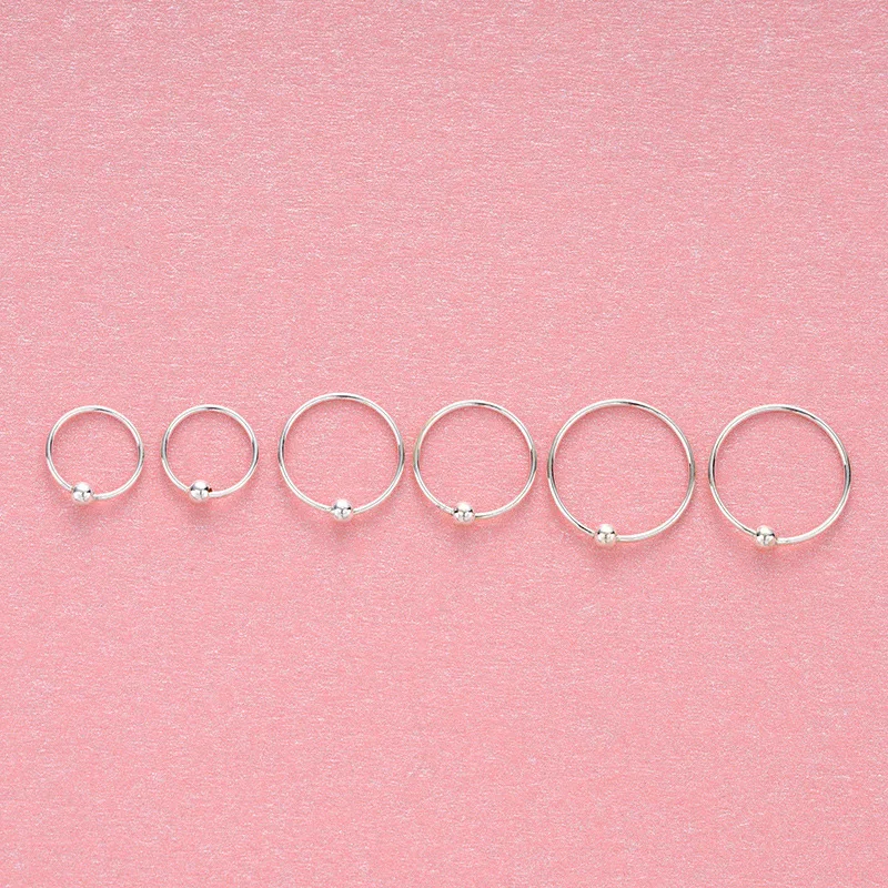 2023 Top Fashion 925 sterling sliver ring women earring character joker hoop piercing nose rings small pure fresh Jewelry party