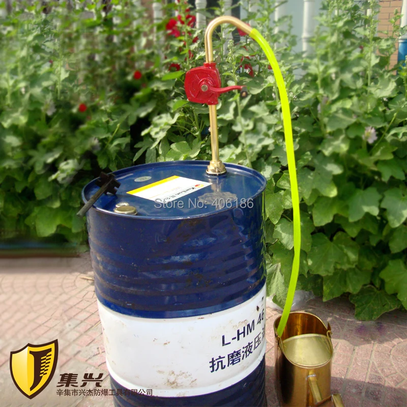25*1100mm Non sparking copper alloy manual portable oil pump, explosion proof hand pump, aluminium bronze