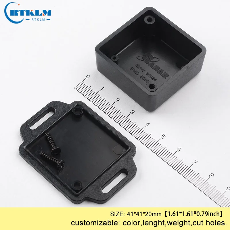 พลาสติก Electronics Enclosure DIY กล่องติดผนังขนาดเล็กกรณี ABS เครื่องมือทดสอบกล่อง 41*41*20 มม