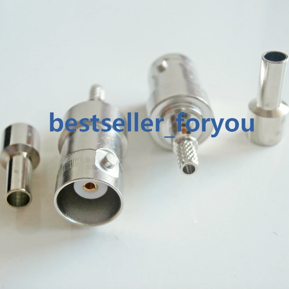 

BNC female crimp 50 ohm RF connector BNC female crimp Plug for RG316 RG174 LMR100 coaxial cable