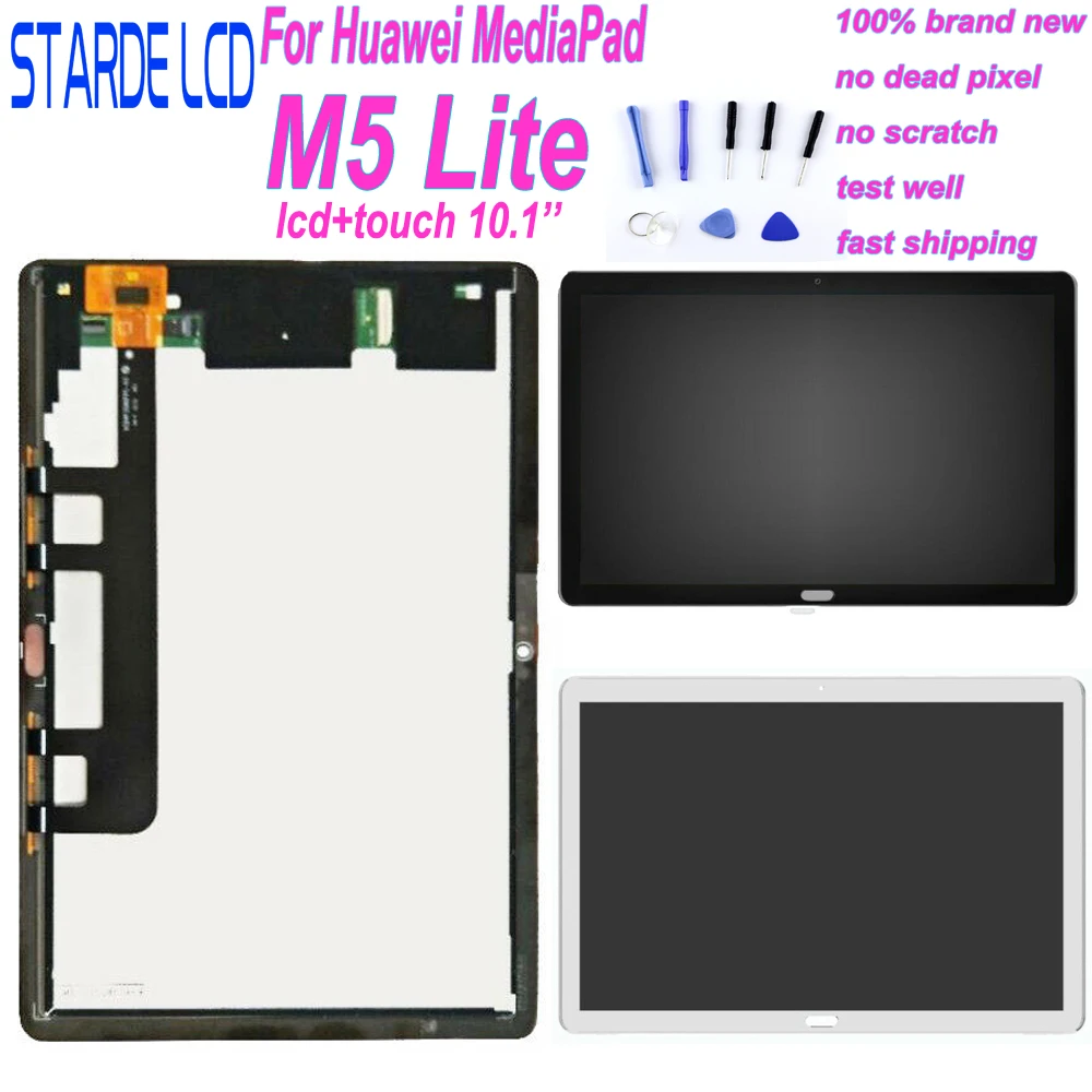 For Huawei MediaPad M5 Lite LTE 10 BAH2-L09 BAH2-L09C Bach2-L09C Bach2-W19C Touch Screen Digitizer Lcd Display Assembly Frame