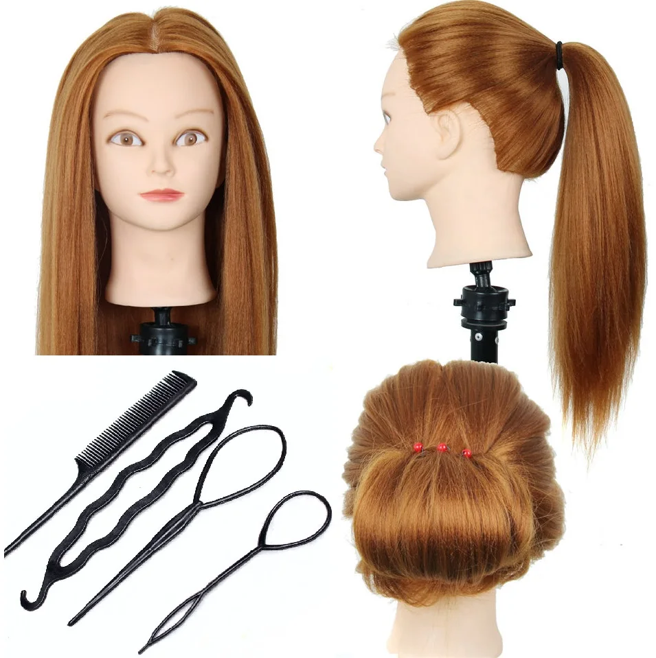 CAMMITEVER Hairdressing Dolls Head with Training Tools Female Mannequin Hairdressing Styling Head High Quality Mannequin Head