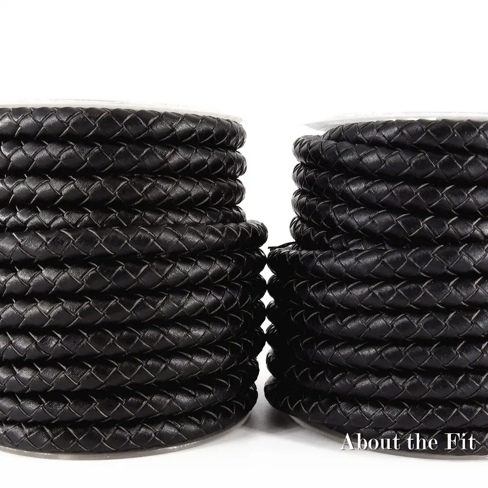 8.0mm 5M/Roll Genuine Braided Leather For Bracelet Necklace Jewelry Making Woven Ropes Cow Genuine Leather Jewellery Accessories