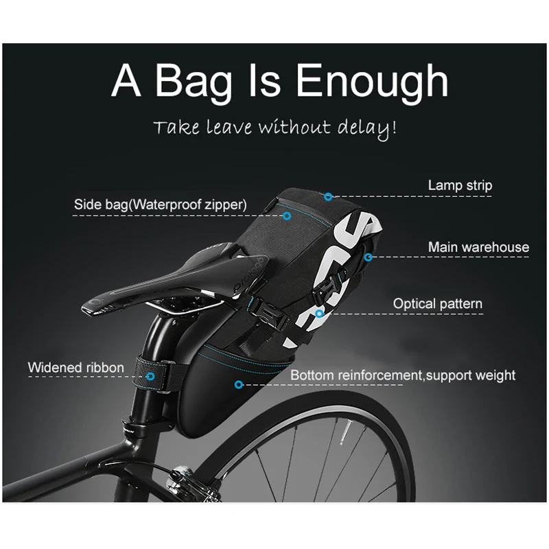 ROSWHEEL NEW MTB  bike bag cycling bicycle saddle tail rear seat waterproof Storage bags accessories high-capacity  8L 10L