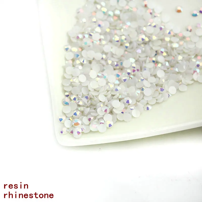 10000 pieces/bag Crystal AB/White AB 3mm 4mm Flatback Trimming Resin Motif Rhinestone Sticker Diamond Painting