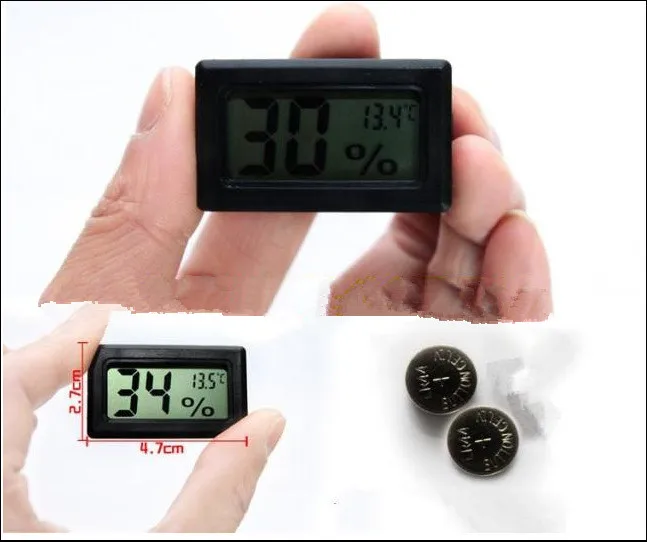 Digital Thermometer Hygrometer Moisture Meter Temperature Humidity Meter Fridge Freezer -50-70C 10%RH~99%RH