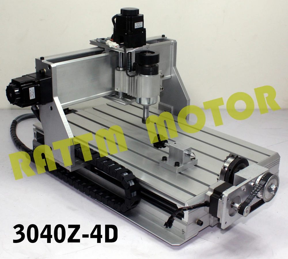 CNC Router engraving cutting machine kit 4 Axis 3040Z-4D for wood pvc alloy pu etc. form RATTM MOTOR