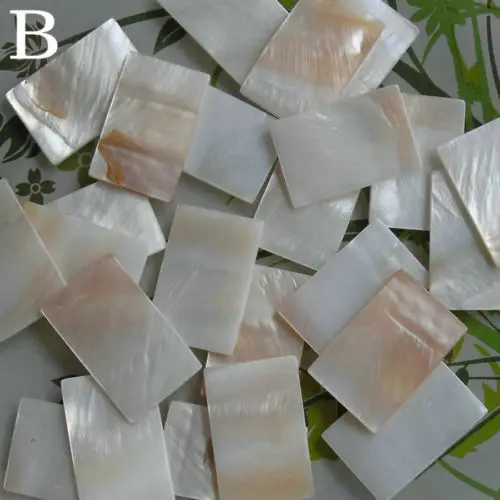 20 Pcs natural decorate Inlay material 20*30mm white pearl shell blanks